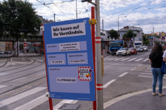 Umbau des Platzl in Wien-Gersthof im Sommer 2021.