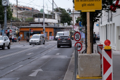 Umbau des Platzl in Wien-Gersthof. Ende der ersten Woche.
