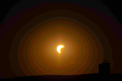 Sonnenfinsternis am 12.8.2026 ca. 18:30 UTC Aufgenommen von einem Ort nahe Wolkersdorf (Niederösterreich) in Österreich
