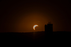 Sonnenfinsternis am 12.8.2026 ca. 18:30 UTC Aufgenommen von einem Ort nahe Wolkersdorf (Niederösterreich) in Österreich