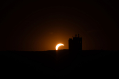 Sonnenfinsternis am 12.8.2026 ca. 18:30 UTC Aufgenommen von einem Ort nahe Wolkersdorf (Niederösterreich) in Österreich
